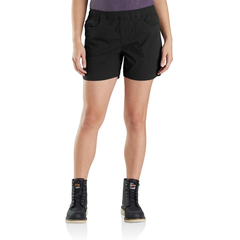 Carhartt Women’s Force Relaxed Fit Ripstop 5 Pocket Black‎ Work Shorts Size XL